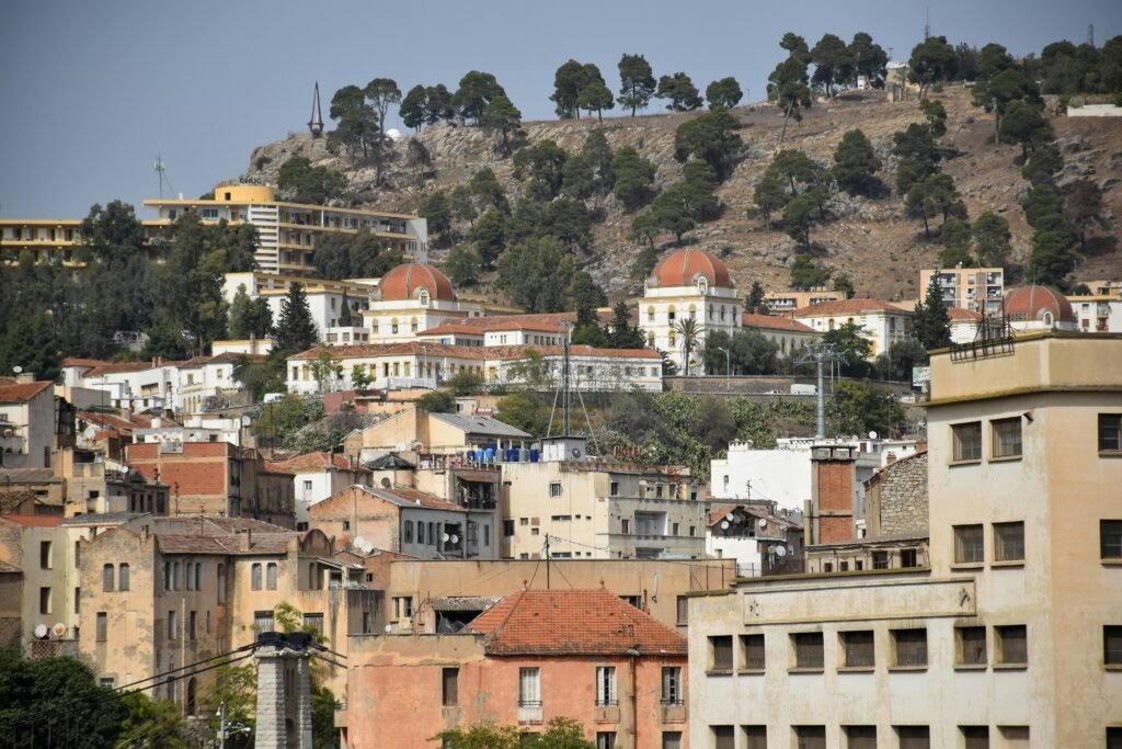 Explore the historic rooftops and architecture of Constantine, Algeria's captivating cityscape.